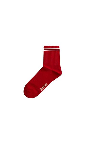 Bad Bear Unisex Red Striped Socks