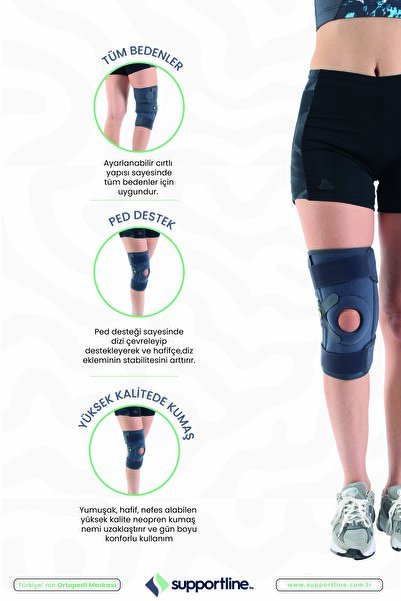 Supportline Patella Ligament Destekli Dizlik Menüsküs Kas Eklem Kronik Ağrılar Sporcu Koruma Kireçlenme
