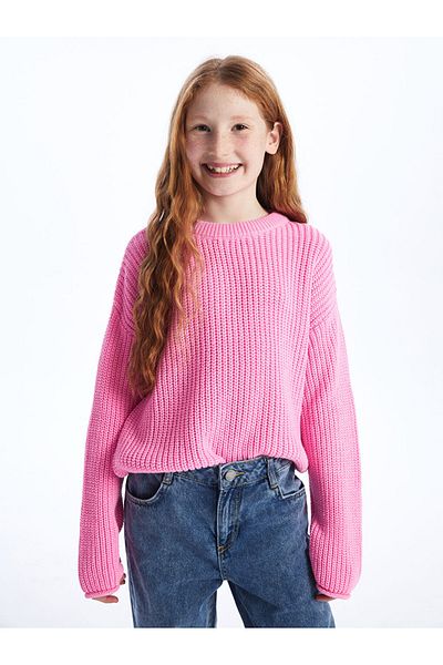 LC Waikiki LCW Kids Crew Neck Long Sleeve Girls' Knitwear Sweater