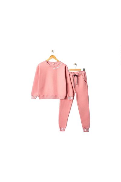 Mnk Baby&Kids Φούτερ για κορίτσια με στάμπα Fleece - 3 κλωστών MNK 416053   ΣΟΛΩΜΟΣ