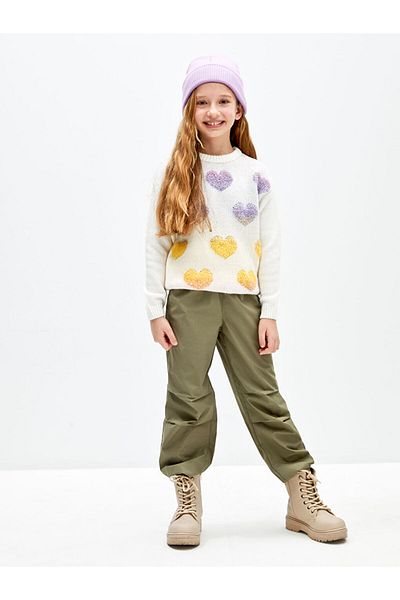 LC Waikiki LCW Kids Crew Neck Patterned Long Sleeve Girl's Knitwear Sweater