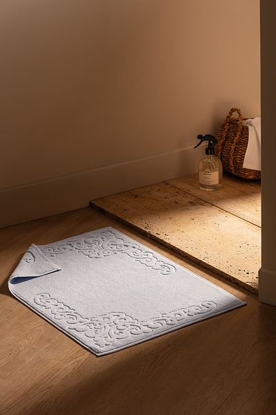 Madame Coco Prosop pentru picioare Orlena 100% bumbac - Albastru - 50x70 cm