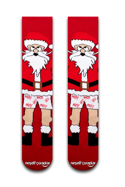 Neşeli Çoraplar Noel Baba Renkli Havlu Çorap