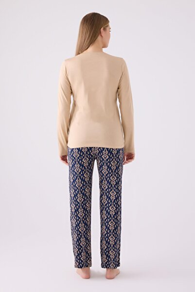 Arnetta Kadın Viskon Dokuma Cepli Pijama Takım, Büyük Beden Kadın Pijama Takım