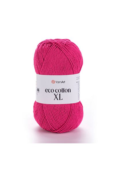 Yarnart Eco Cotton Xl - Χειροποίητο Νήμα Πλεκτομηχανής Highlighter Pink-803