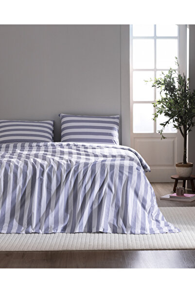 Madame Coco Avignon Double 100% Cotton Ranforce Printed Duvet Cover Set - Purple