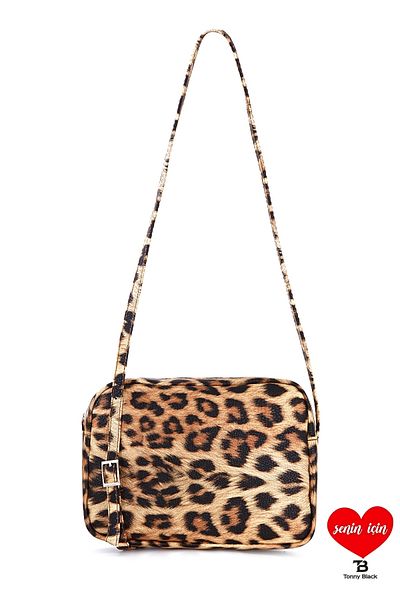 Tonny Black Eredeti női mini Urban Crossbody leopárd mintás kis kézitáska és válltáska állítható pánttal