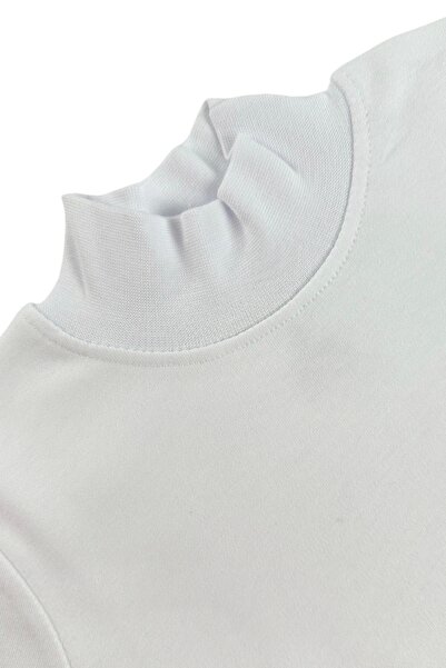 MK Mukko Kids Boys Girls Unisex Children White Color Seasonal High Neck Long Sleeve Badi T-Shirt