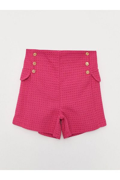 LC Waikiki Elastic Waist Self Patterned Girl's Shorts