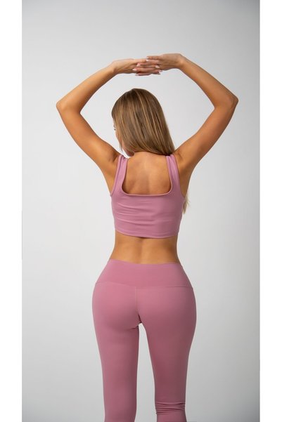 Keep Risen Thick Strap Crop Top Pink