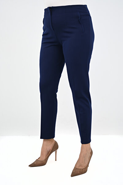 Koza Butik Women's Plus Size High Waist Stretchy Classic Pants 6311-25