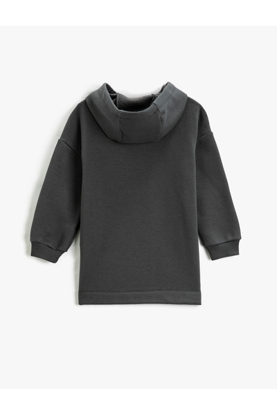 Koton Sweat Dress Minnie Mouse s potištěným licencovaným flitrem s kapucí