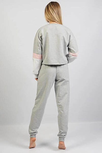 Espuar Women's Top Crop Sweatshirt, Bottom Pocket and Leg Cuff Set