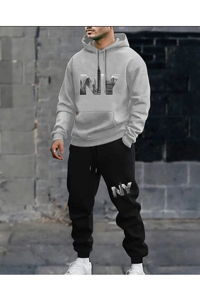 trend selection Σετ φόρμας Unisex Oversize Hooded - NY New York Printed