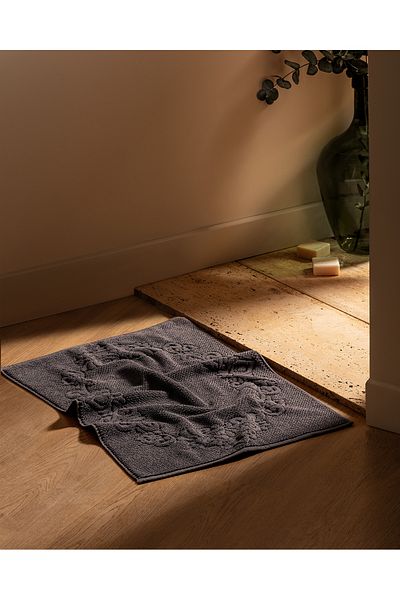 Madame Coco Norice 100% Cotton Foot Towel - Anthracite - 50X70 cm