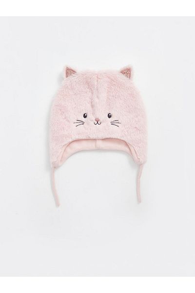 LC Waikiki Lcw Baby Pink Embroidered Baby Girl Beret