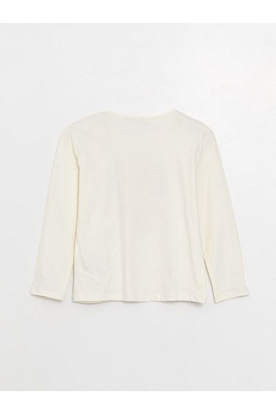 LC Waikiki Μακρυμάνικο κοριτσίστικο T-shirt με λαιμόκοψη Minnie Mouse