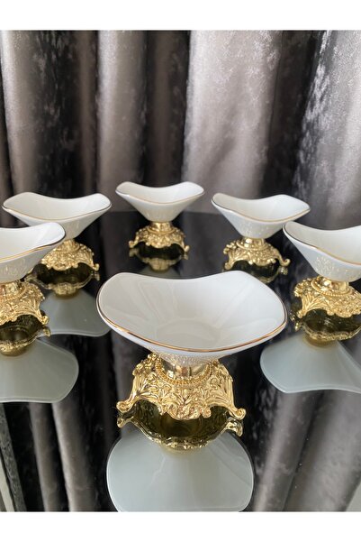 atabey home Fine Patterned Casting 3-Foot Boat-Type Porcelain Presentations & Sausings 6-Piece Great Gold Soldier