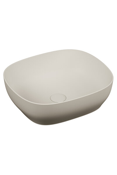 VitrA Outline 5994B420-0016 Dikdörtgen Çanak Lavabo, 46 cm, Mat Bej