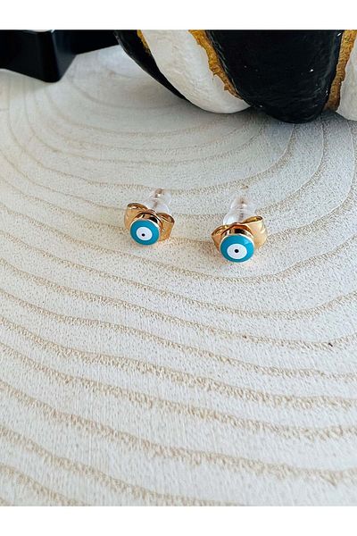 ACAR TAKI Xupıng Rose Color Minimal Evil Eye Earring 5 mm Acr1881