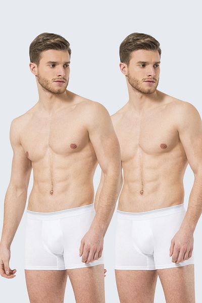 TÜREN Türen Ανδρικά Lycra Boxers (2 Πακέτο) 126/Λευκό