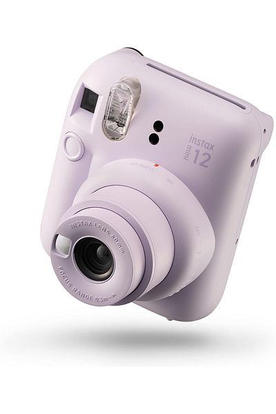 FUJI INSTAX MINI12 BUNDLE WITH FILM (10EXP) AND HAND STRAP, LILAC PURPLE