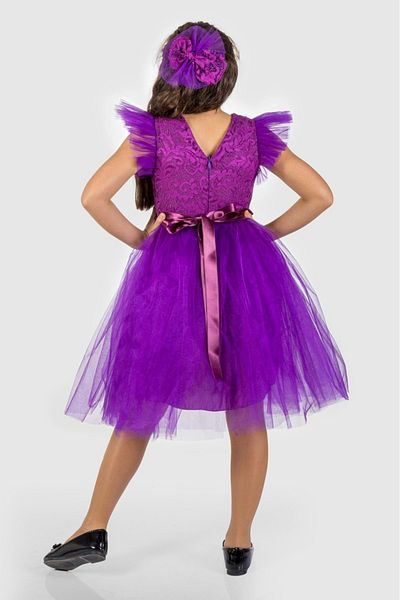 Mnk Baby&Kids Rochie de Seara Fata Tutu Dantela Roza MNK0546 MOV