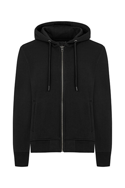 REMSA Чоловічий преміум-тканина тринитковий капюшонний верх REU-01 чорний