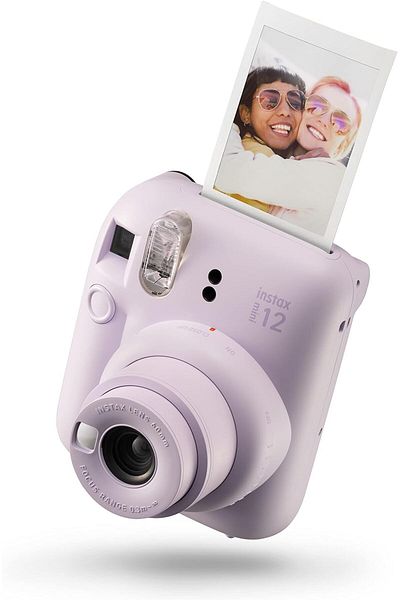 FUJI INSTAX MINI12 BUNDLE WITH FILM (10EXP) AND HAND STRAP, LILAC PURPLE