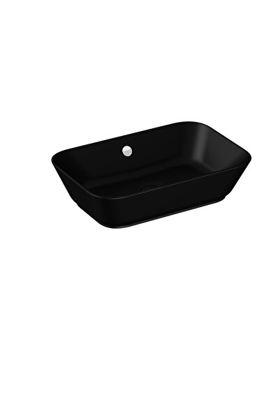 VitrA Geo 7425B083-0012 Dikdörtgen Çanak Lavabo, 60 cm, Mat Siyah
