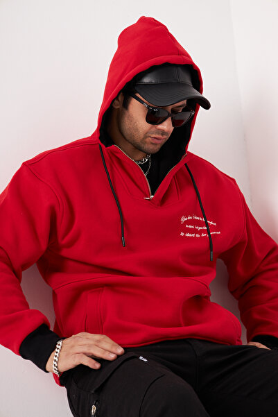 The Champ Clothing Perfect Doesnt Matter - Φούτερ με κουκούλα και φερμουάρ με λεπτομέρεια από δαντέλα