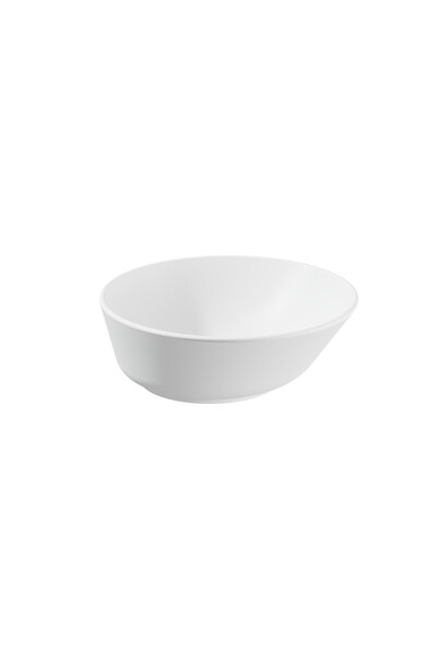 VitrA Geo 7421B001-0016 Çanak Lavabo Yuvarlak, Kompakt, 40x38 cm, Armatür Del...