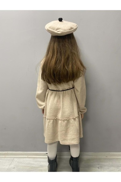 Mnk Baby&Kids Σταμπωτό Υφασμάτινο Καπέλο Κοριτσίστικο Φόρεμα MNK0559 ΜΠΕΖ