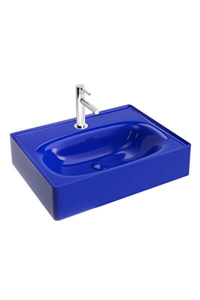 VitrA Equal 7241b440-0001 Lavabo, Indigo Mavi, 60 Cm