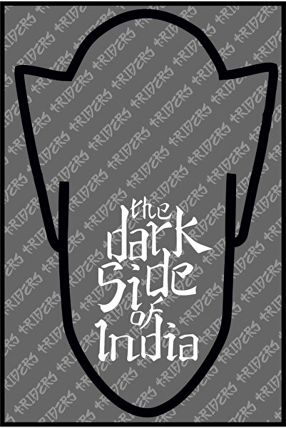 TRİDERS Bajaj Tvs Hero Sticker The Dark Side Of India Sticker 10 Cm X 14 Cm Beyaz