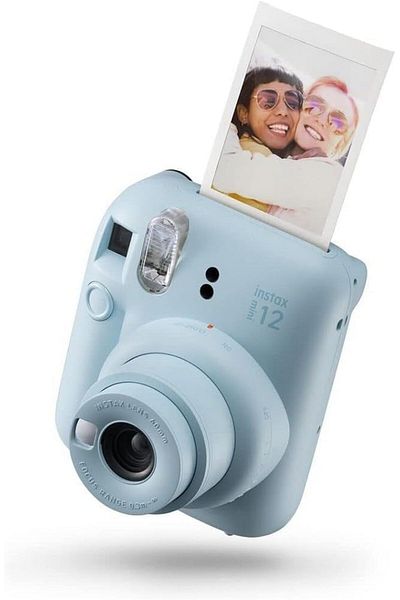 FUJI INSTAX MINI12 BUNDLE WITH FILM (10EXP) AND HAND STRAP, BLUE