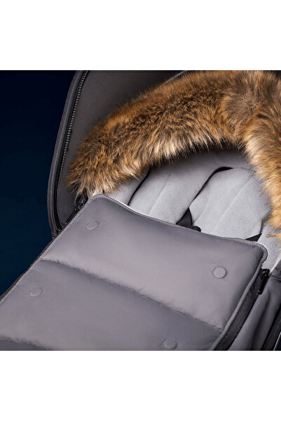 Anex Footmuff Koyu Gri - Rüzgar Geçirmez ve Yumuşak Bebek Ayak Tulumu, Soğuk Havalara Uygun