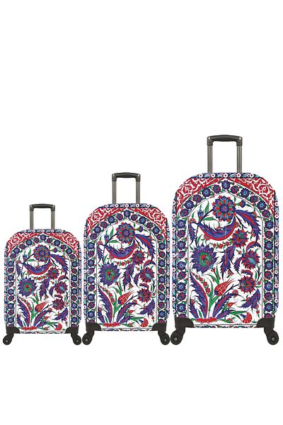 MY SARACİYE My Saracye Luggage Cover Set - Large, Medium and Cabin Size Suitcase Cover, Tile 58