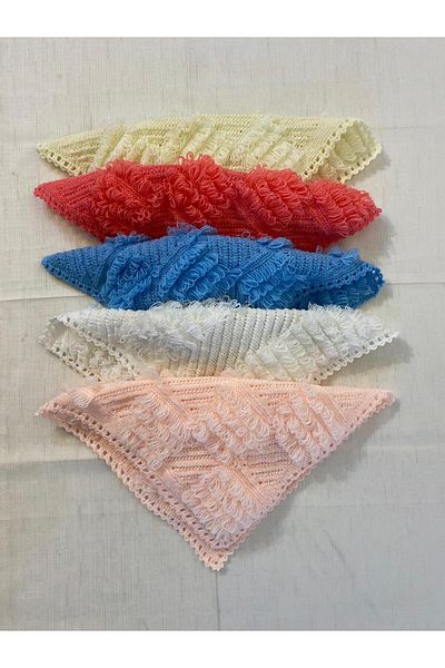 Vinezza Home Collection Hand Knitted Bath Washcloth, Handcrafted Bath Washcloth, Dowry Yellow Washcloth 1 Piece