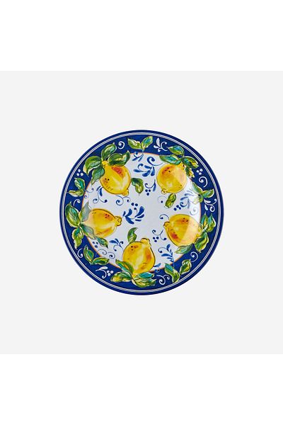 CHIARA ALESSI Capri Blue Melamine Breakfast Plate 23 Cm