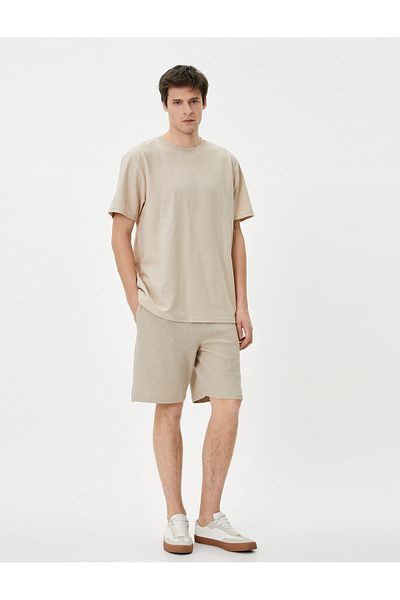 Koton Bermudashorts mit Schnürung in der Taille und Taschendetail