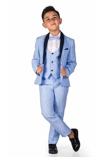 Mnk Baby&Kids Costum Mire Copii Guler Glitter Costum Special Ziua MNK0541 ALBASTRU