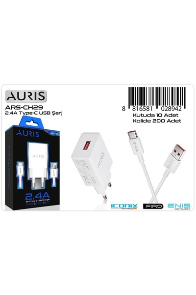 gold honey EV TİPİ 2.4A LİGHTİNG (TYP-C) BEYAZ HIZLI ŞARJ CİHAZI TAKIMI