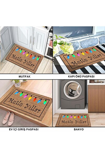 Monnhein Waterproof Custom Design Door Mat for Christmas - Colors and Decorations