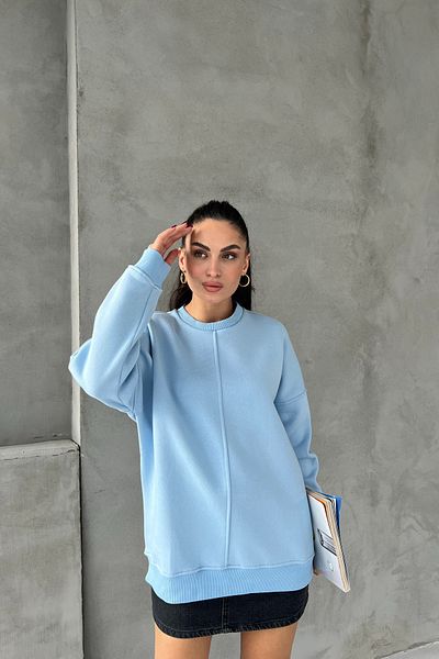 Seda Yalçın Atelier Hanorac oversize albastru cu cusătură pe față