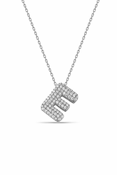 Sahira Jewelry E Harfi Zirkon Taşlı 14 K Altın Kaplama Kadın Kolye