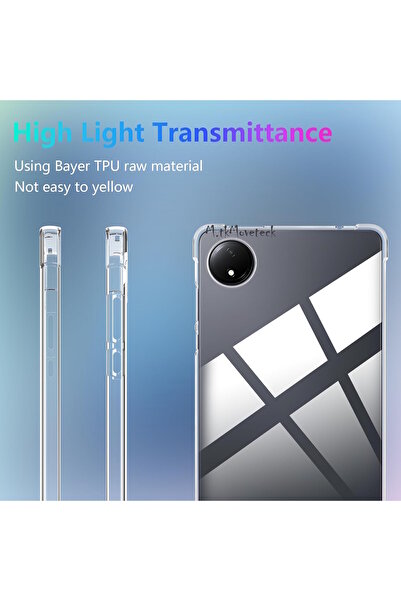 m.tk moveteck Xiaomi Redmi Pad Se 8.7 inç Kılıf Arkası Şeffaf Köşe Korumalı Darbeye Dayanıklı Tablet Kılıfı Kapak