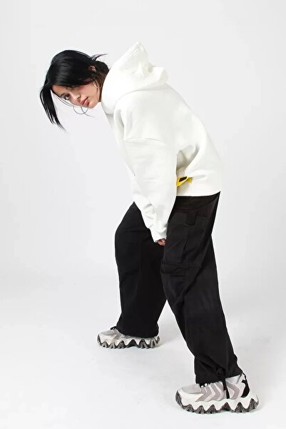 Bak Moda Біла худі з принтом Why Not Oversize Unisex
