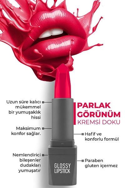 Alix Avien ALIX AVIEN GLOSSY LIPSTICK 319 DEEP FUCHSIA