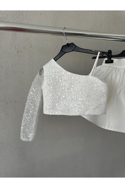 She Dress Rhinestone Blouse and Skirt